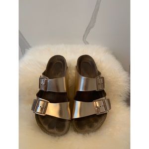 Birkenstock Rose Gold Arizona Soft Footbed Size 37